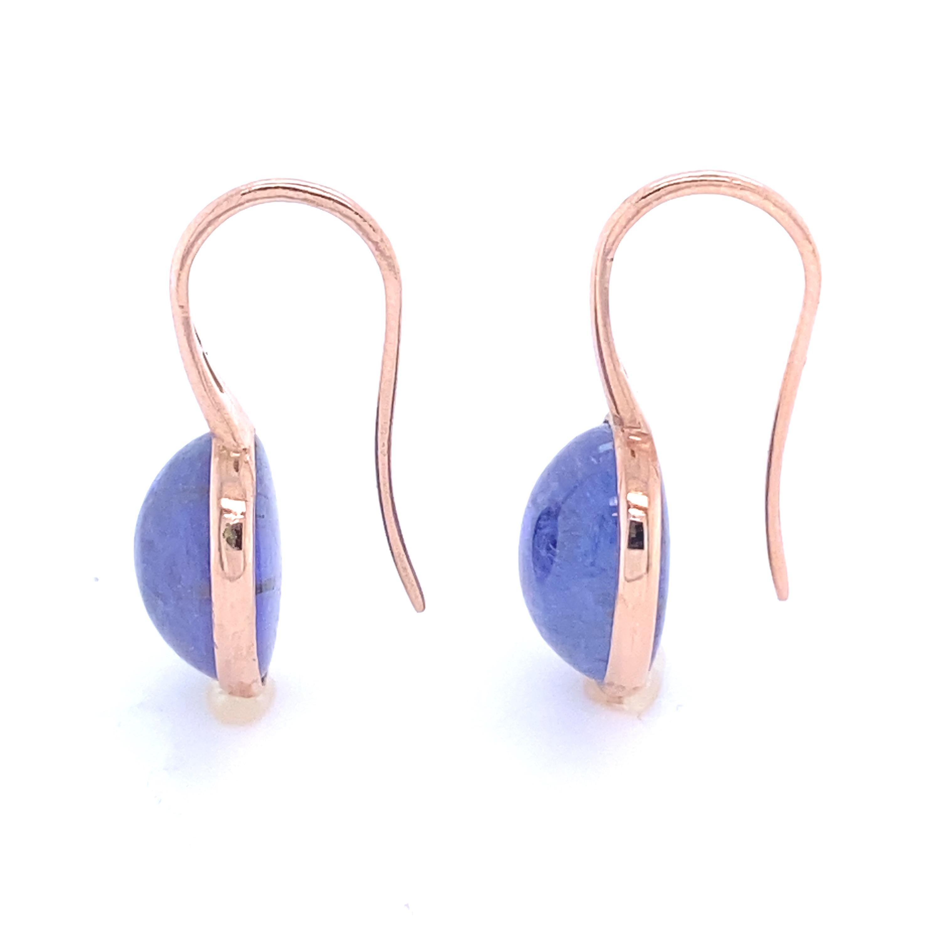 Round Cut Pink Gold and Tourmaline Earrings For Sale