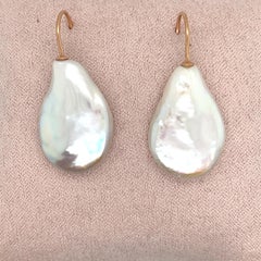 Pink Gold Baroque Freshwater Cultured Pearl Earring
