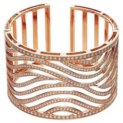 Bracelet en or rose et diamants