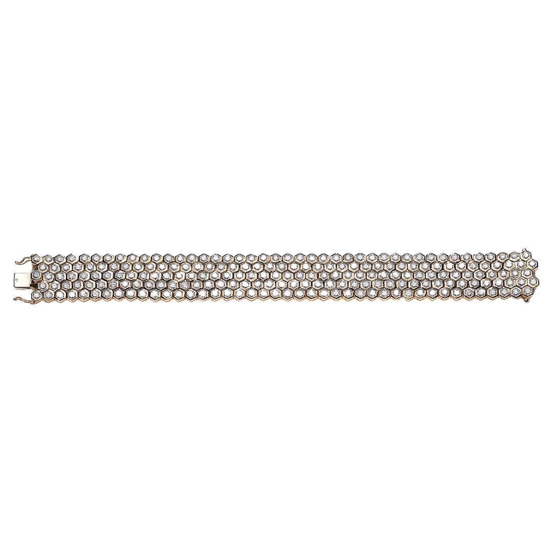 Armband aus Roségold mit Diamanten
