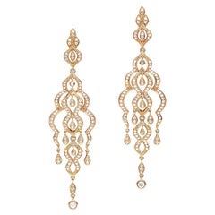 Pink Gold Diamond Earrings