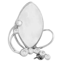 Pink Gold Diamond & Mother of Pearl Brooch For Her