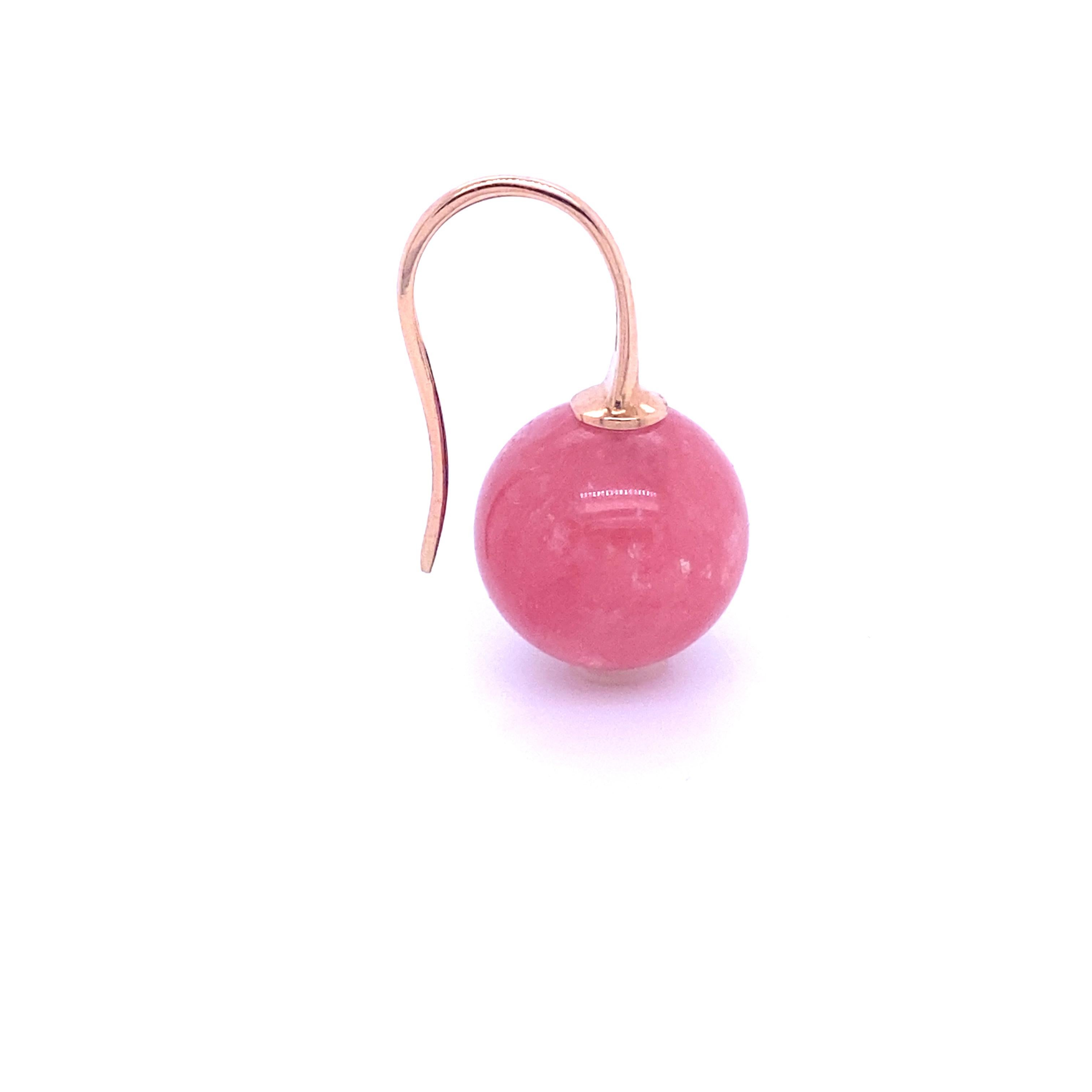 Ohrringe aus Roségold mit Rhodocrosite (Kunsthandwerker*in)
