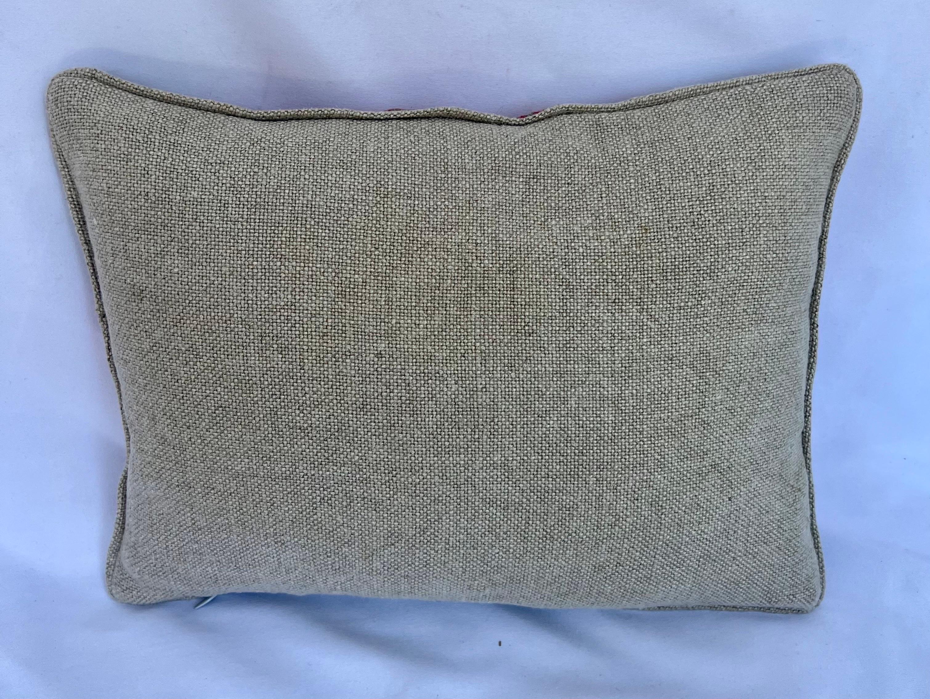 Italian Pink & Gold Fortuny Glicine Patterned Pillow