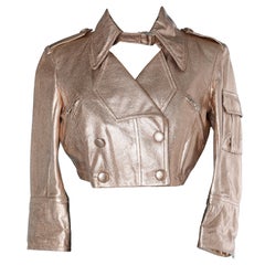 Pink gold Karung short jacket Shiro