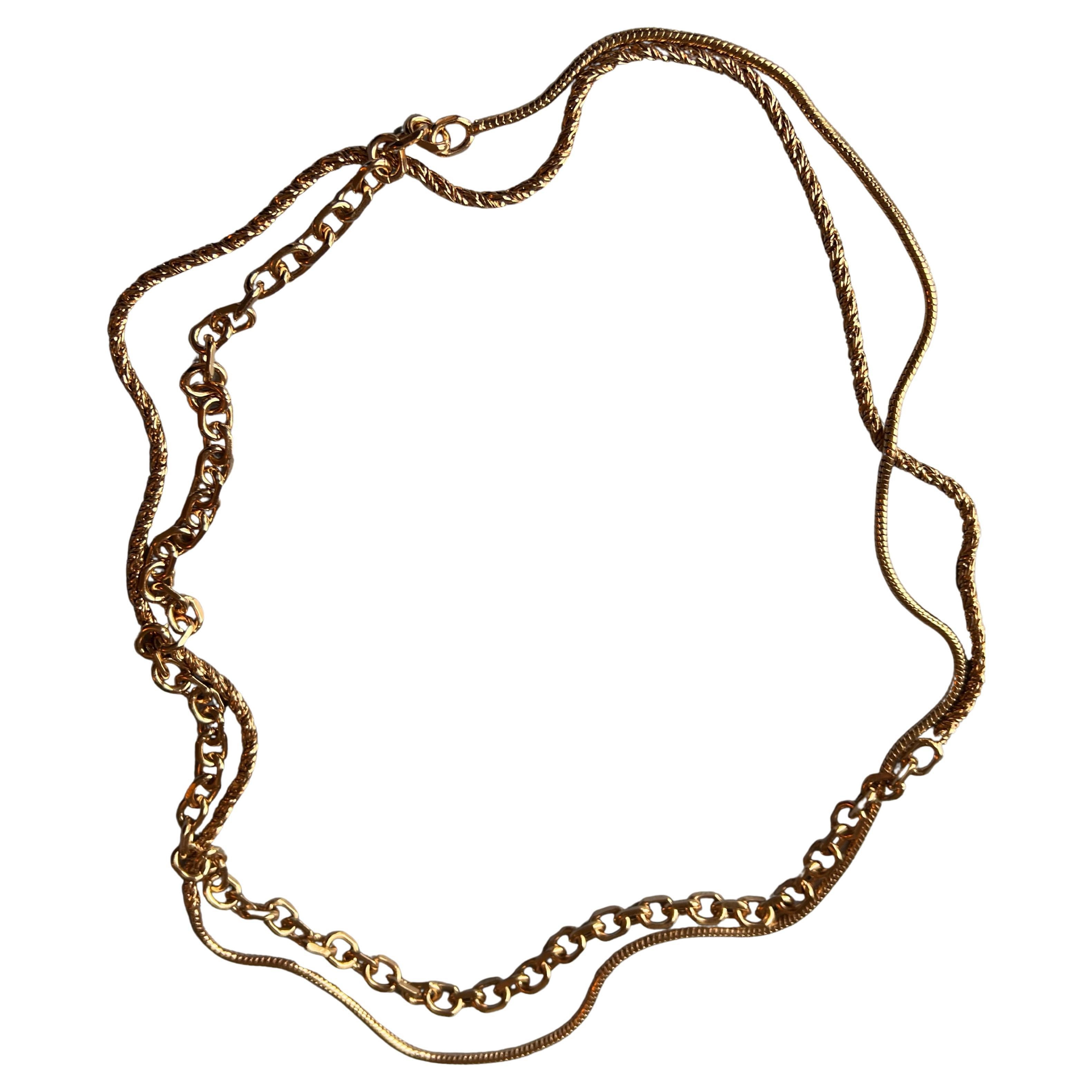 Collar de cadena gruesa chapado en oro rosa con 71