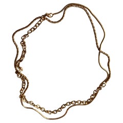 Rose Gold Chain Necklace Chunky Statement