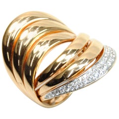 Pink Gold Ring 16.90 GR and 40 Carat Diamonds