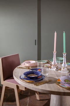 Pink Gold Soup Coupe Plate