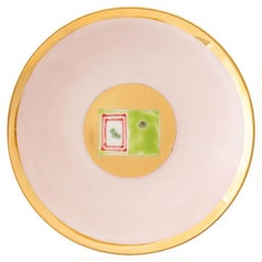 Pink Gold Soup Coupe Plate