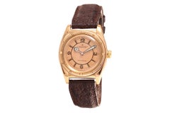 Montre-bracelet automatique Rolex Chronometre à fond de bulle en or rose et acier inoxydable