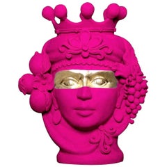 Pink & Gold Terracotta Vase, Stefania Boemi