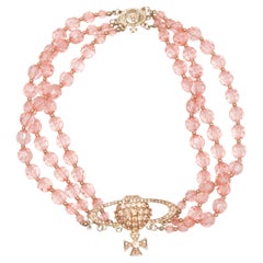 Pink & Gold-Tone Vivienne Westwood Beaded Orb Necklace
