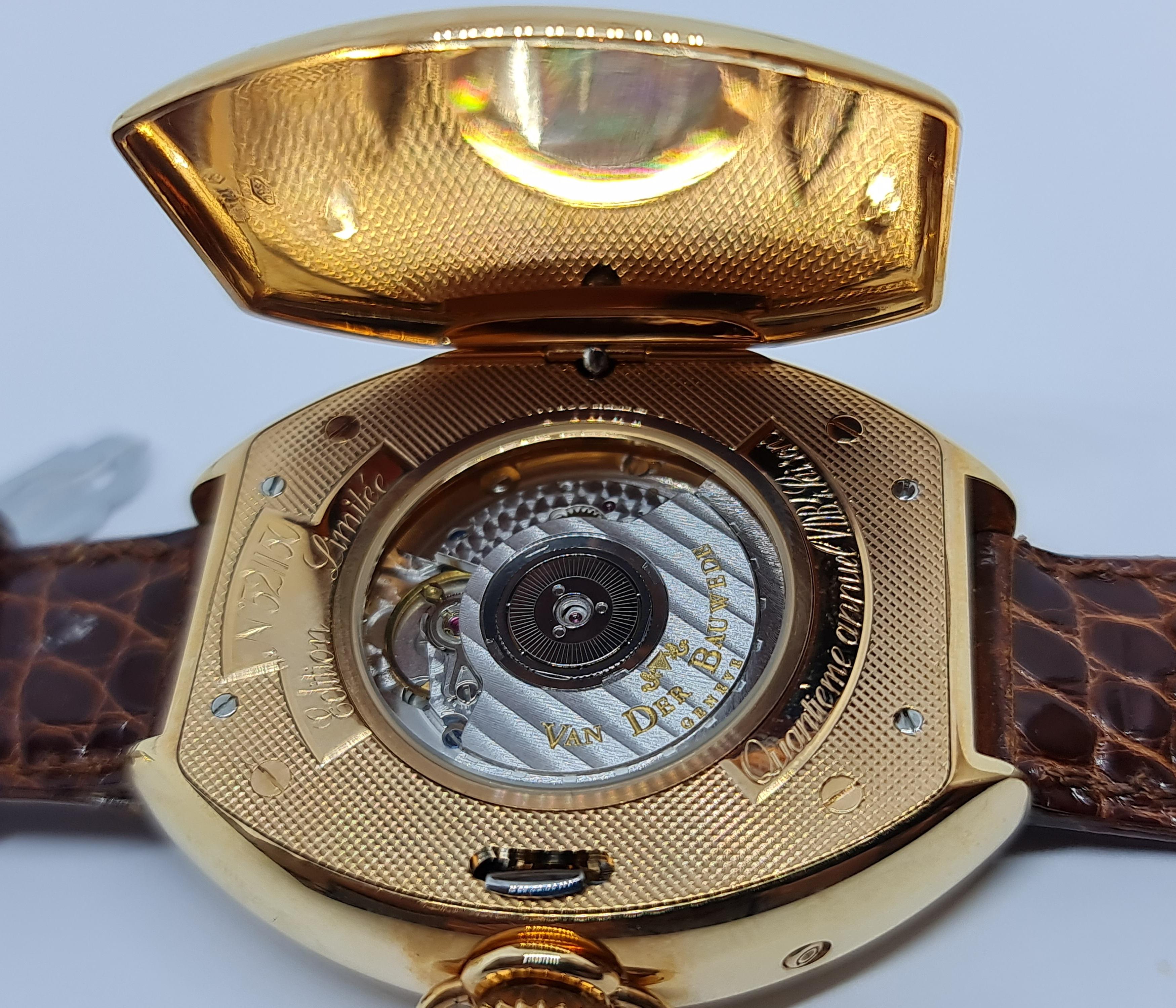 Pink Gold Van Der Bauwede Quantième annuel 4saisons Wrist Watch- Limited Edition For Sale 6
