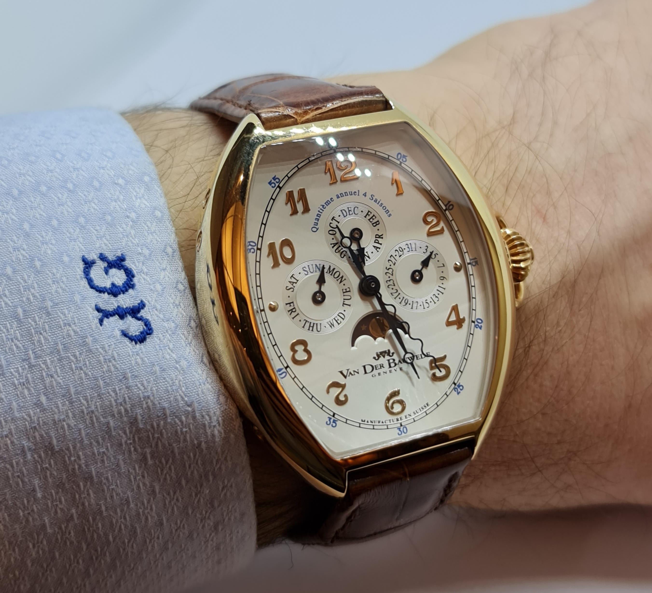 Pink Gold Van Der Bauwede Quantième annuel 4saisons Wrist Watch- Limited Edition For Sale 12