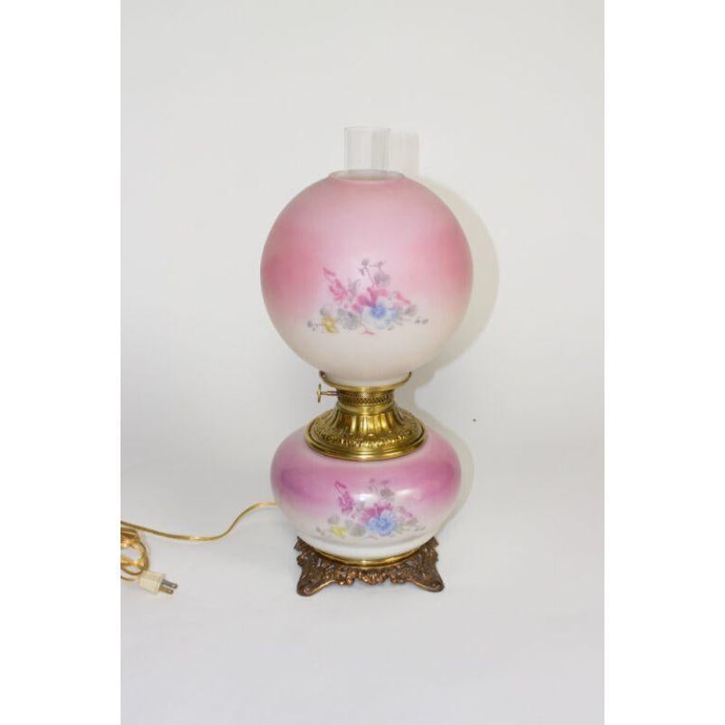 Pink Gone with The Wind Lamp In Good Condition For Sale In Canton, MA