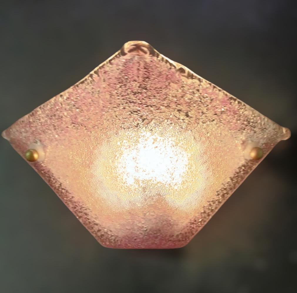 20th Century Pink Graniglia Angolo Sconces, 3 Available For Sale