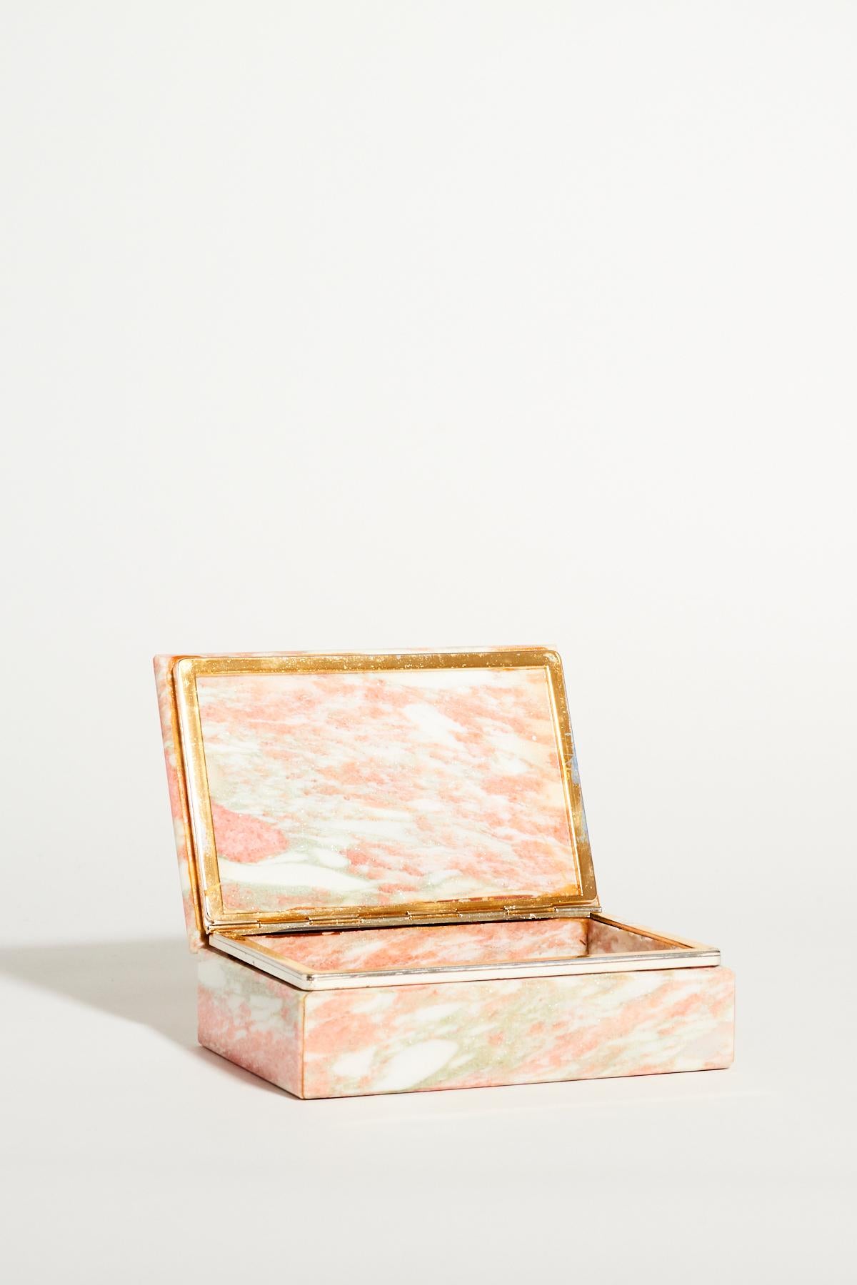 pink marble box