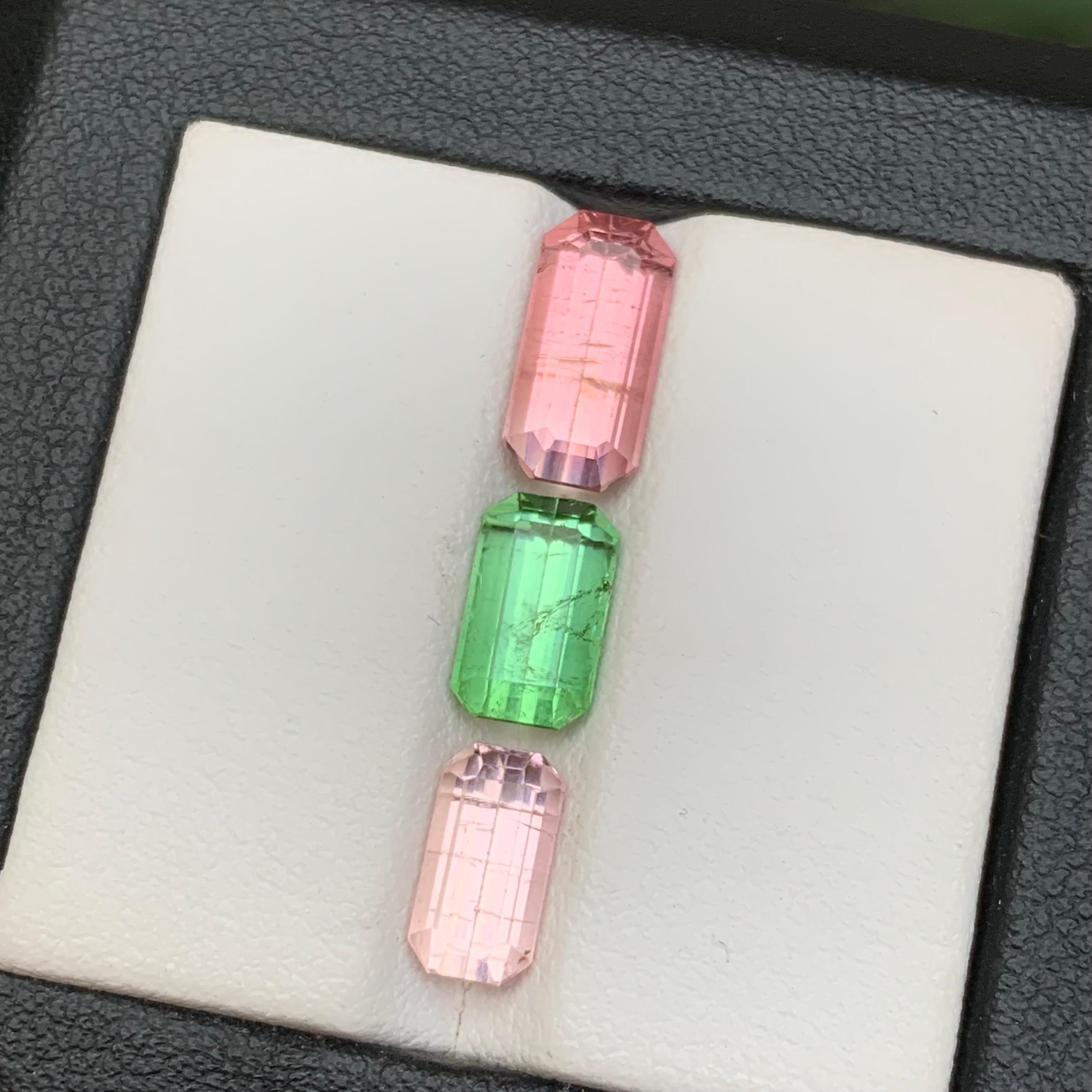Pink, Green & Baby Pink Natural Tourmaline Loose Gemstones Lot 6.05 Ct-Jewelry For Sale 5