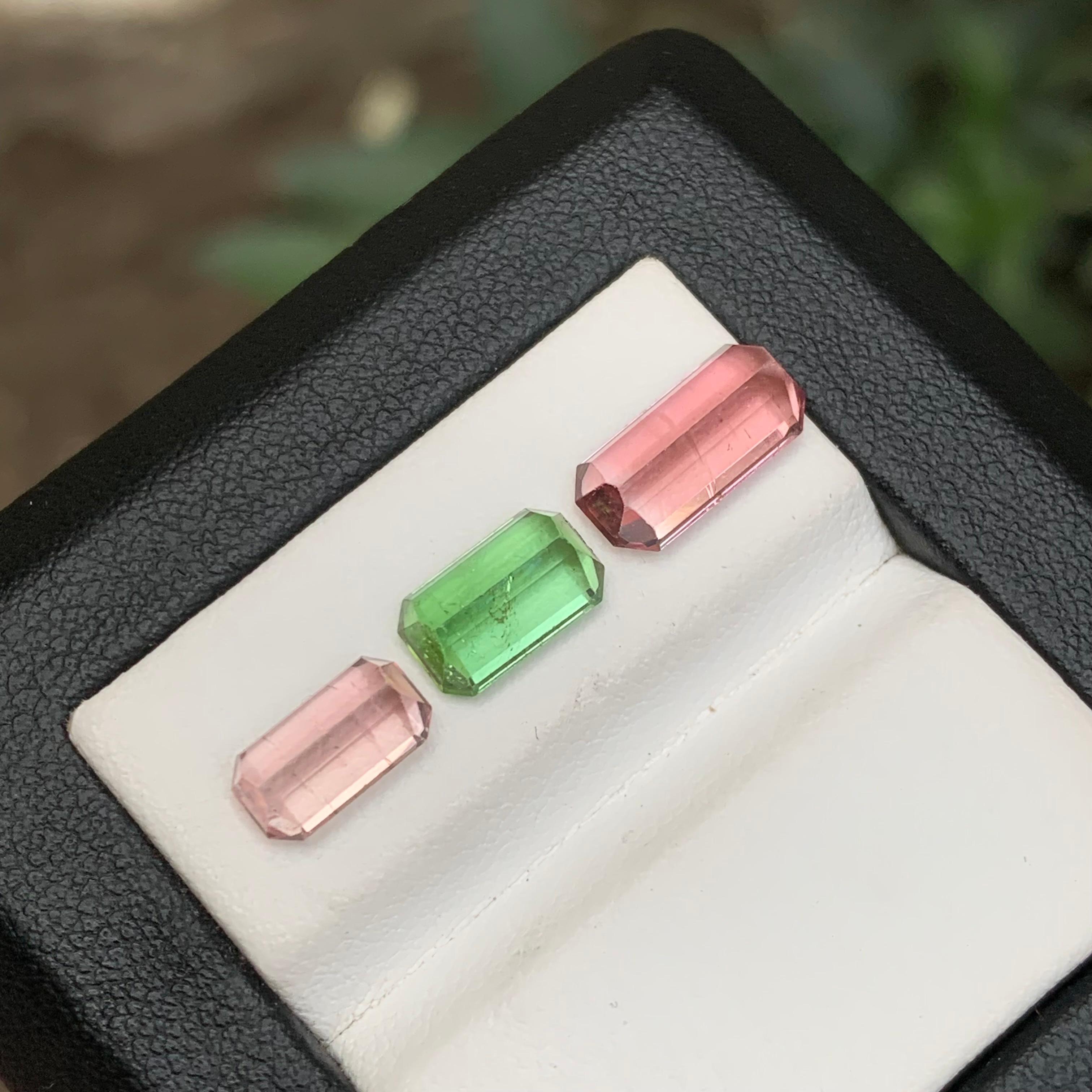 Pink, Green & Baby Pink Natural Tourmaline Loose Gemstones Lot 6.05 Ct-Jewelry For Sale 7