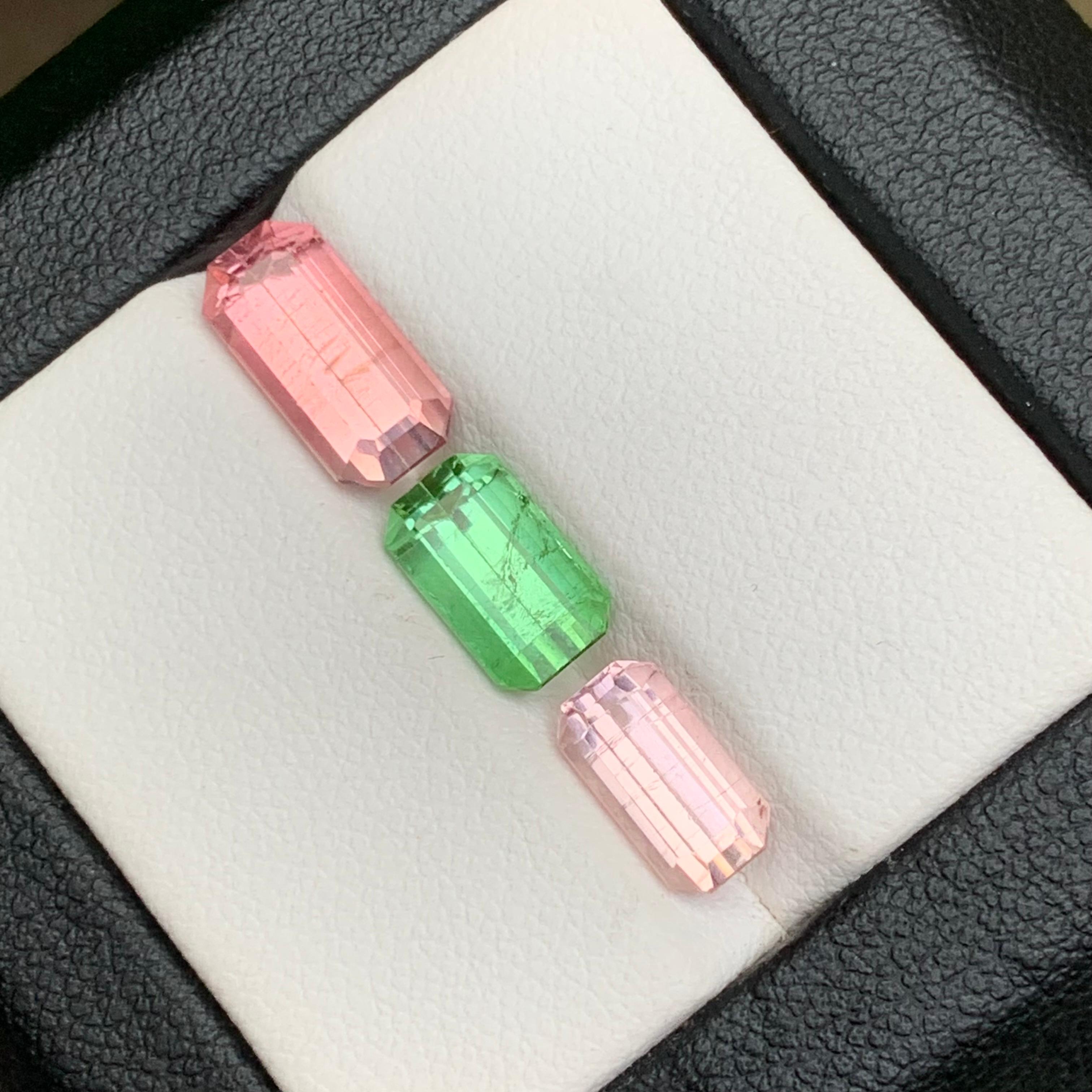 Pink, Green & Baby Pink Natural Tourmaline Loose Gemstones Lot 6.05 Ct-Jewelry For Sale 1