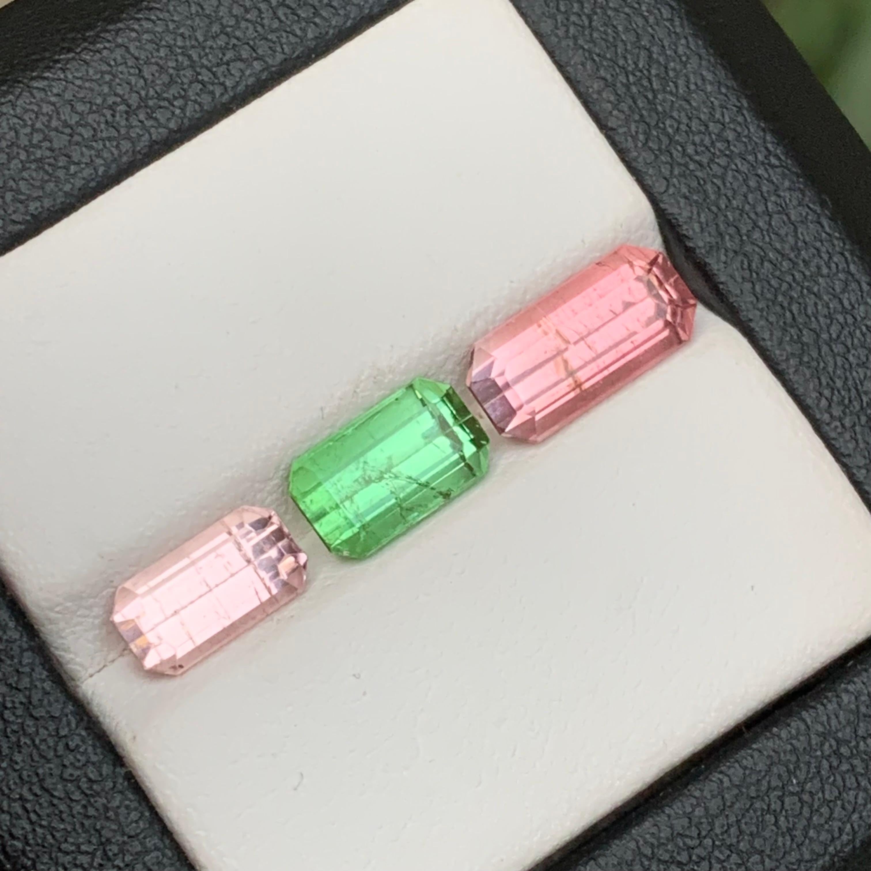 Pink, Green & Baby Pink Natural Tourmaline Loose Gemstones Lot 6.05 Ct-Jewelry For Sale 2