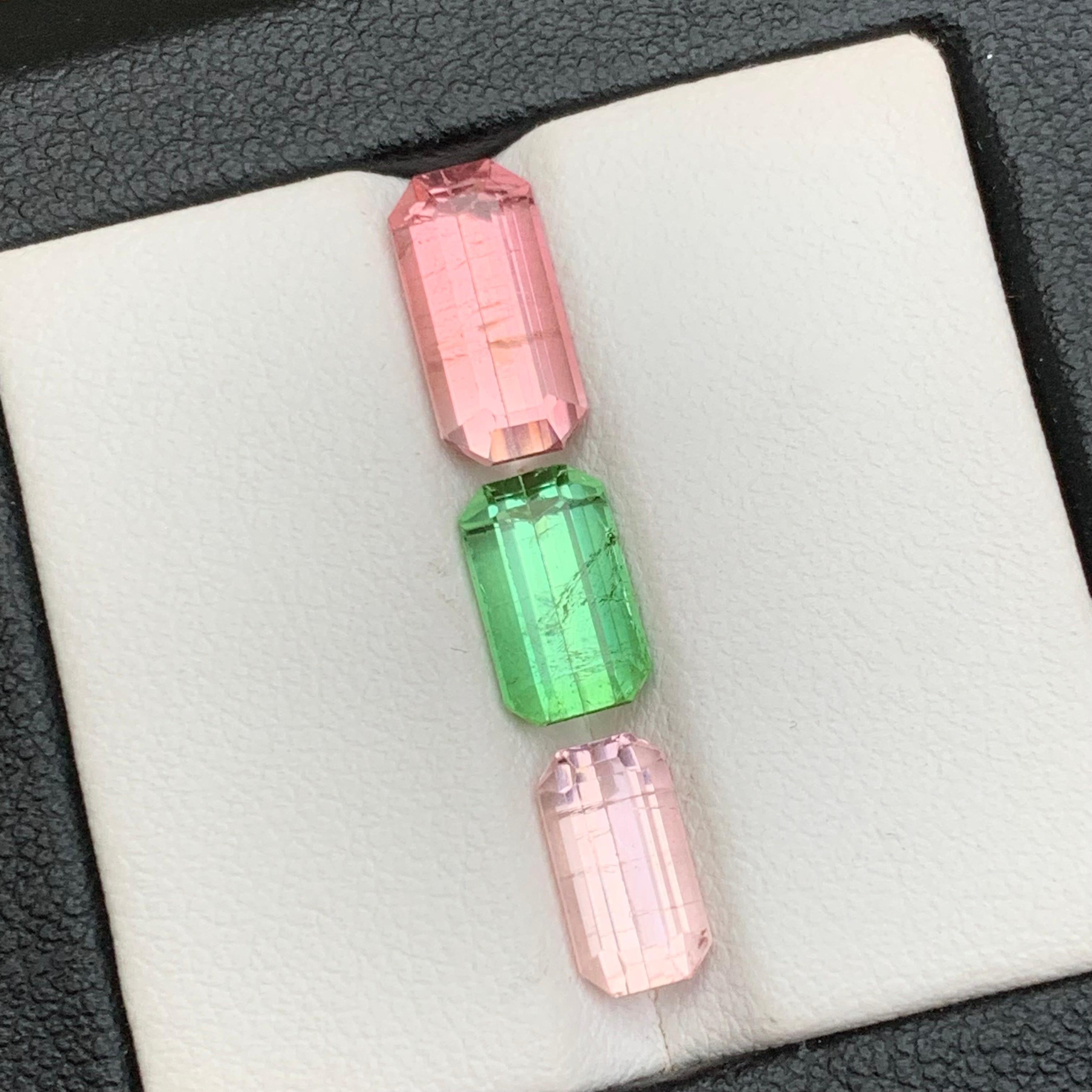 Pink, Green & Baby Pink Natural Tourmaline Loose Gemstones Lot 6.05 Ct-Jewelry For Sale 3
