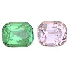 Tormalina rosa e verde 2,62 carati gemme sciolte naturali taglio cuscino per gioielli