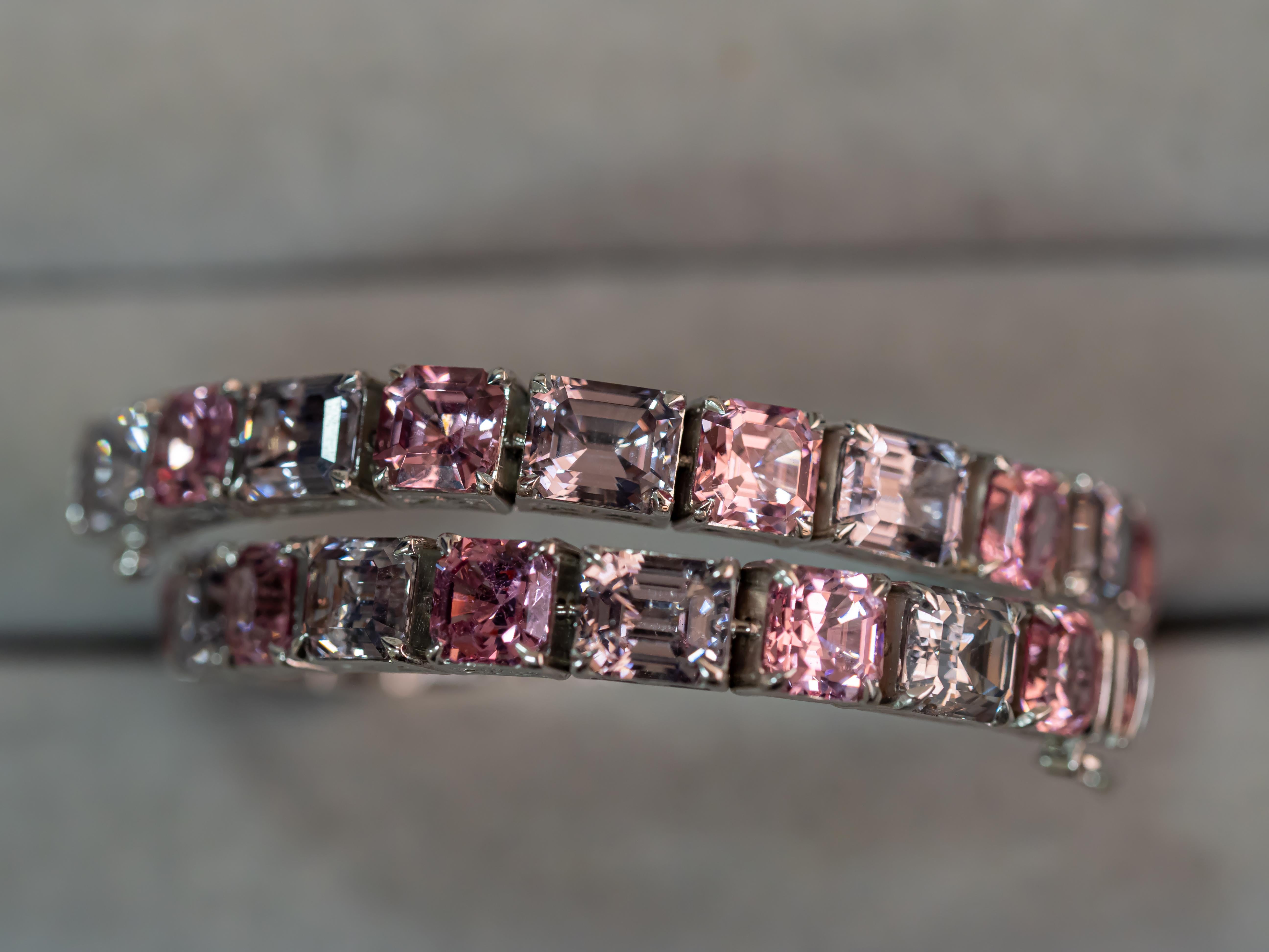 pink spinel bracelet