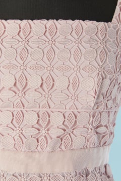 Abito da cocktail in guipure rosa Self-Portrait New