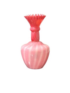 Pink Hand-Blown Opaline Glass Bud Vase, France Circa 1860