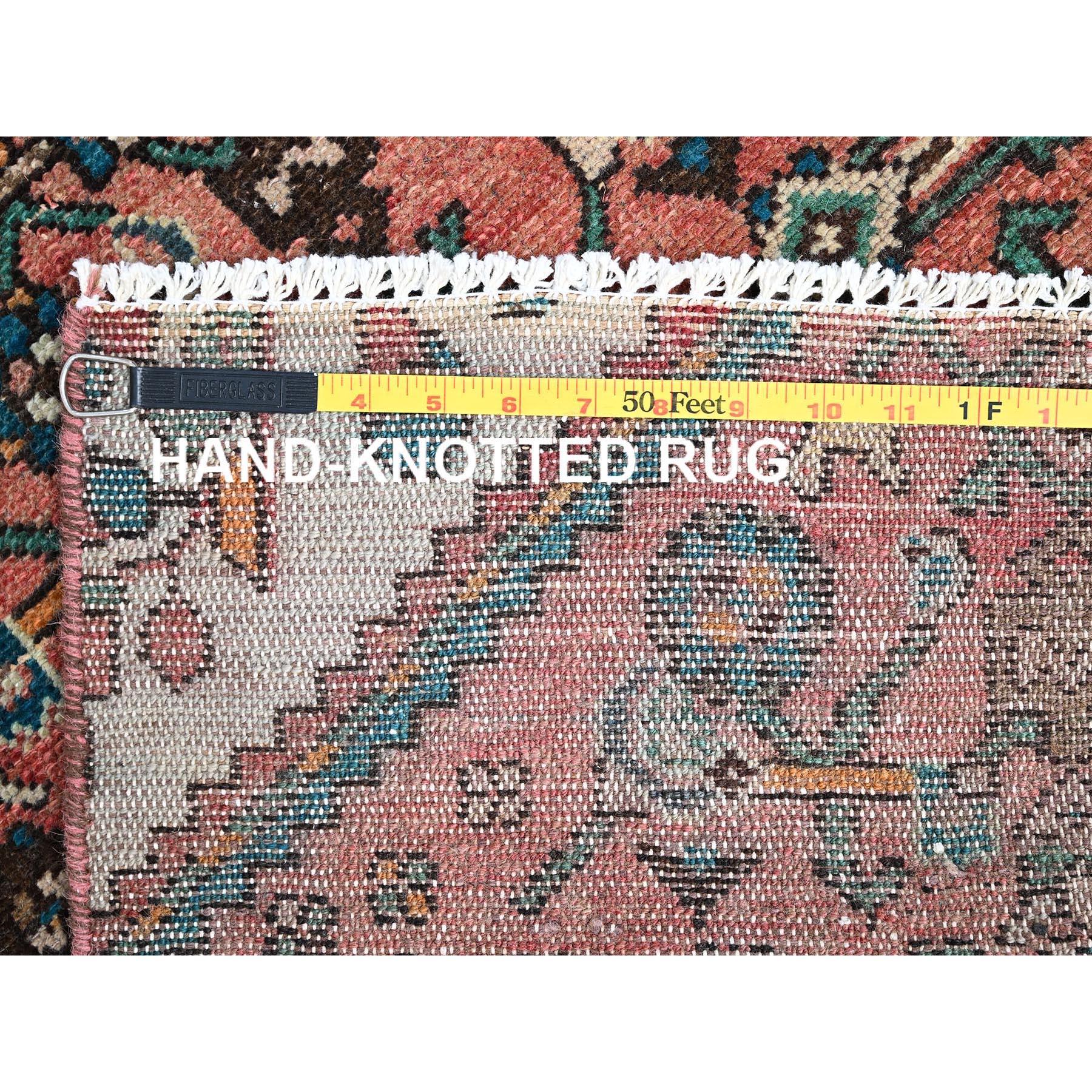 Pink Hand Knotted Persian Hussainabad Wool Handmade Clean Runner Vintage Rug For Sale 1