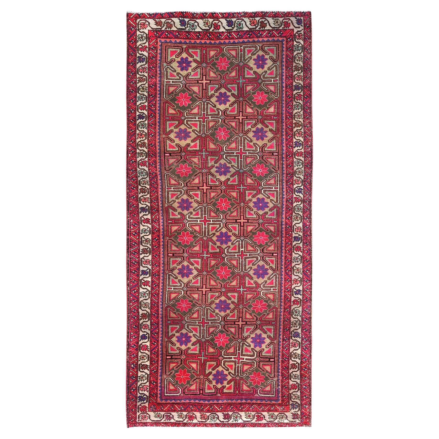 Hand Knotted Persian Mahal Wide Runner Oriental Rug For Sale at 1stDibs