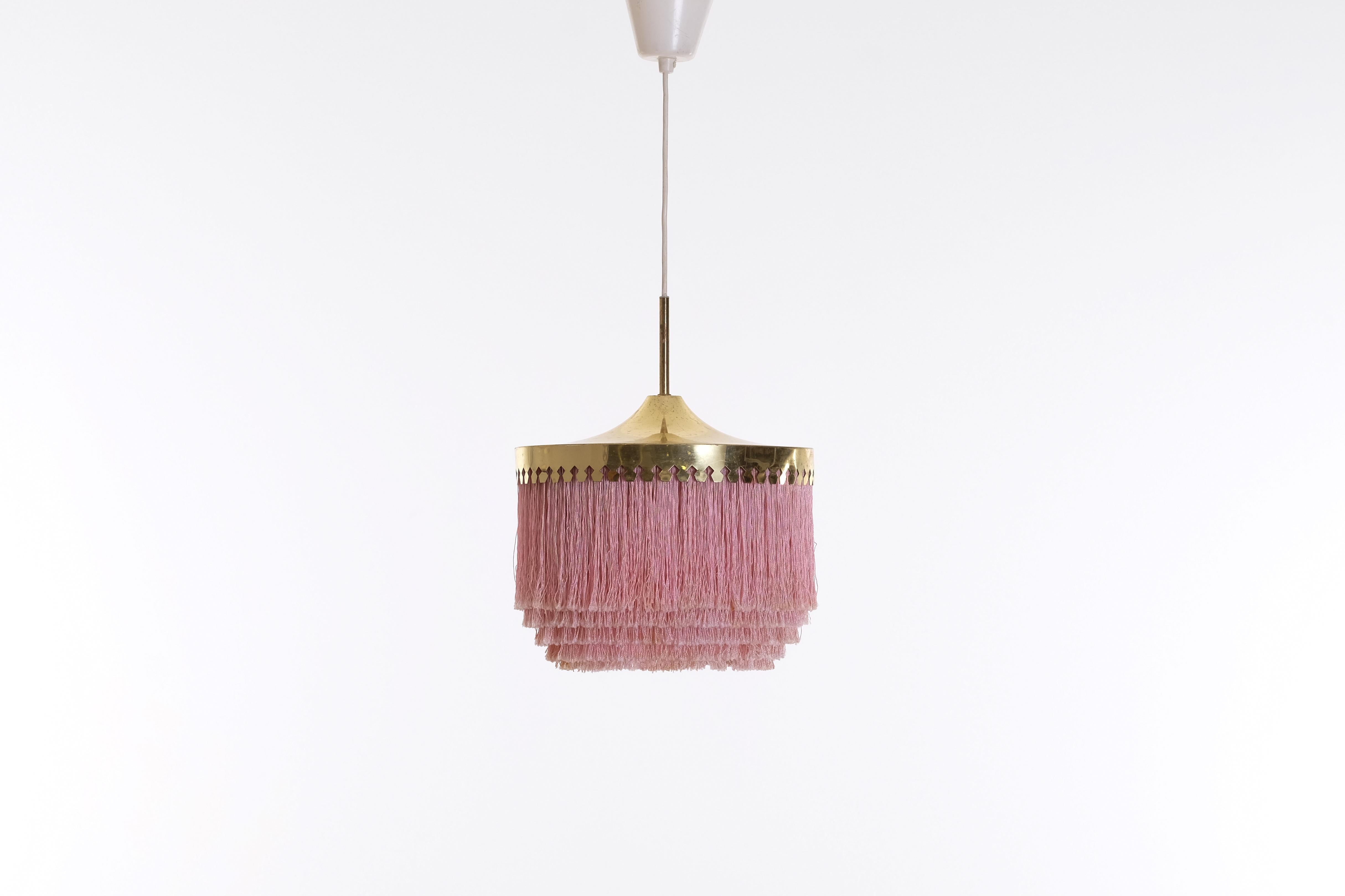 Swedish Pink Hans-Agne Jakobsson Ceiling Lamp Model T601, 1960s For Sale