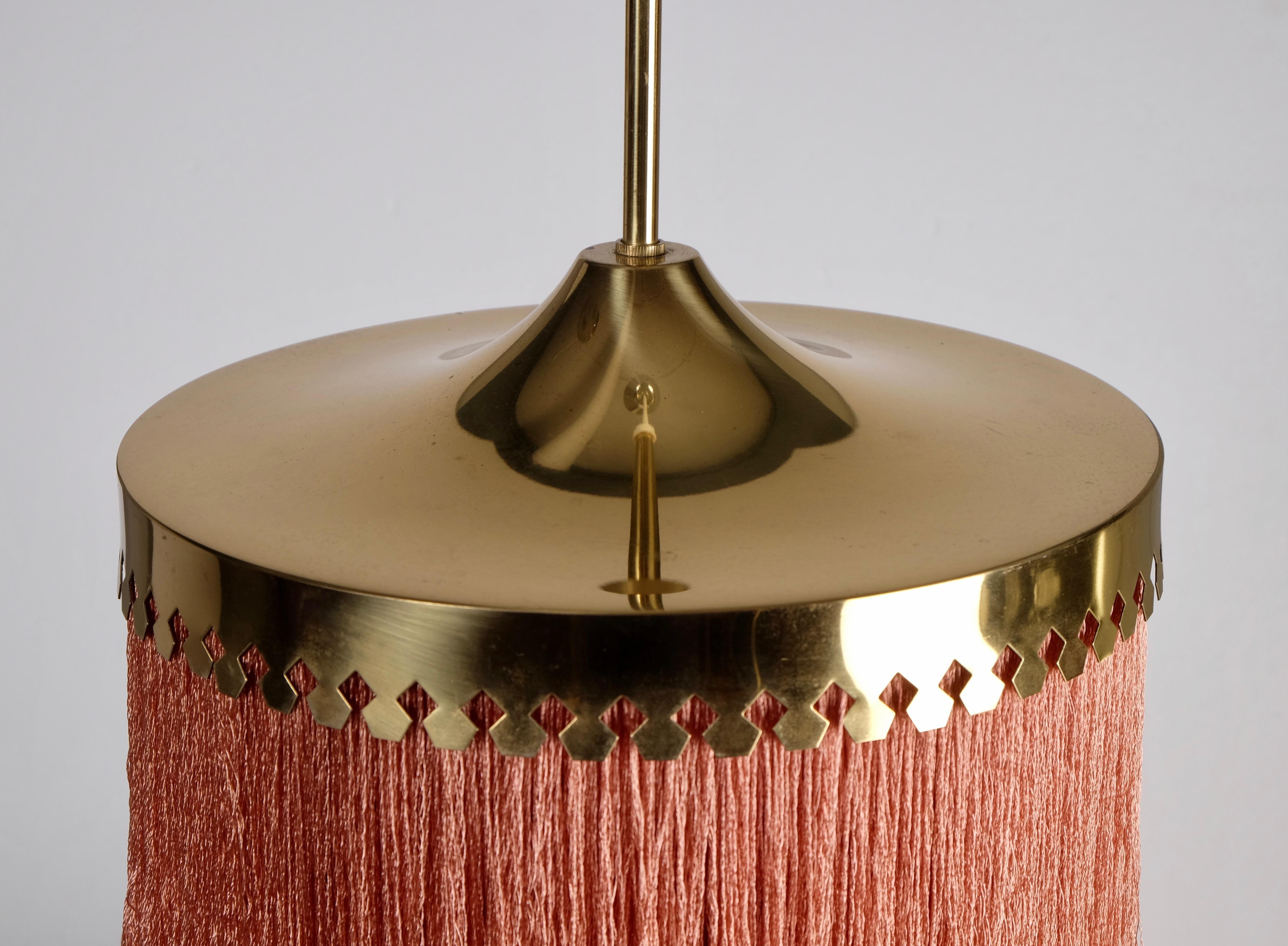 Brass Pink Hans-Agne Jakobsson Ceiling Lamp Model T601, 1960s For Sale