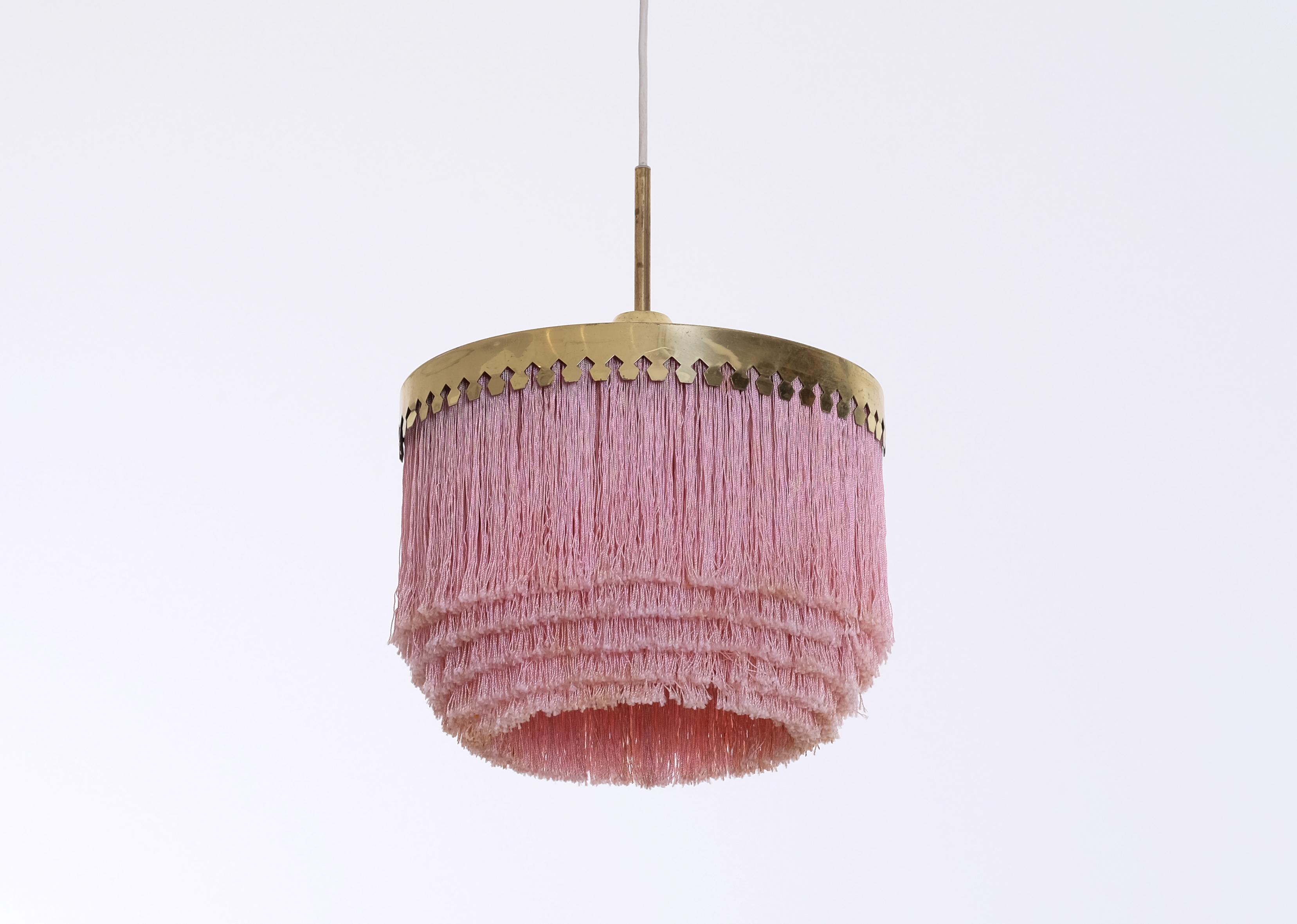 Brass Pink Hans-Agne Jakobsson Ceiling Lamp Model T601, 1960s For Sale