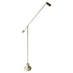 Stehlampe mit rosa Kopf aus weißem Metall von Cosack, Deutschland, 1970er Jahre