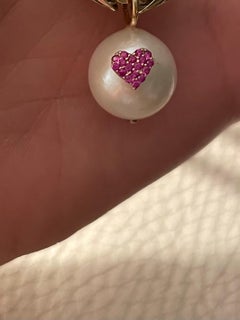 Pink Heart Pearl Charm