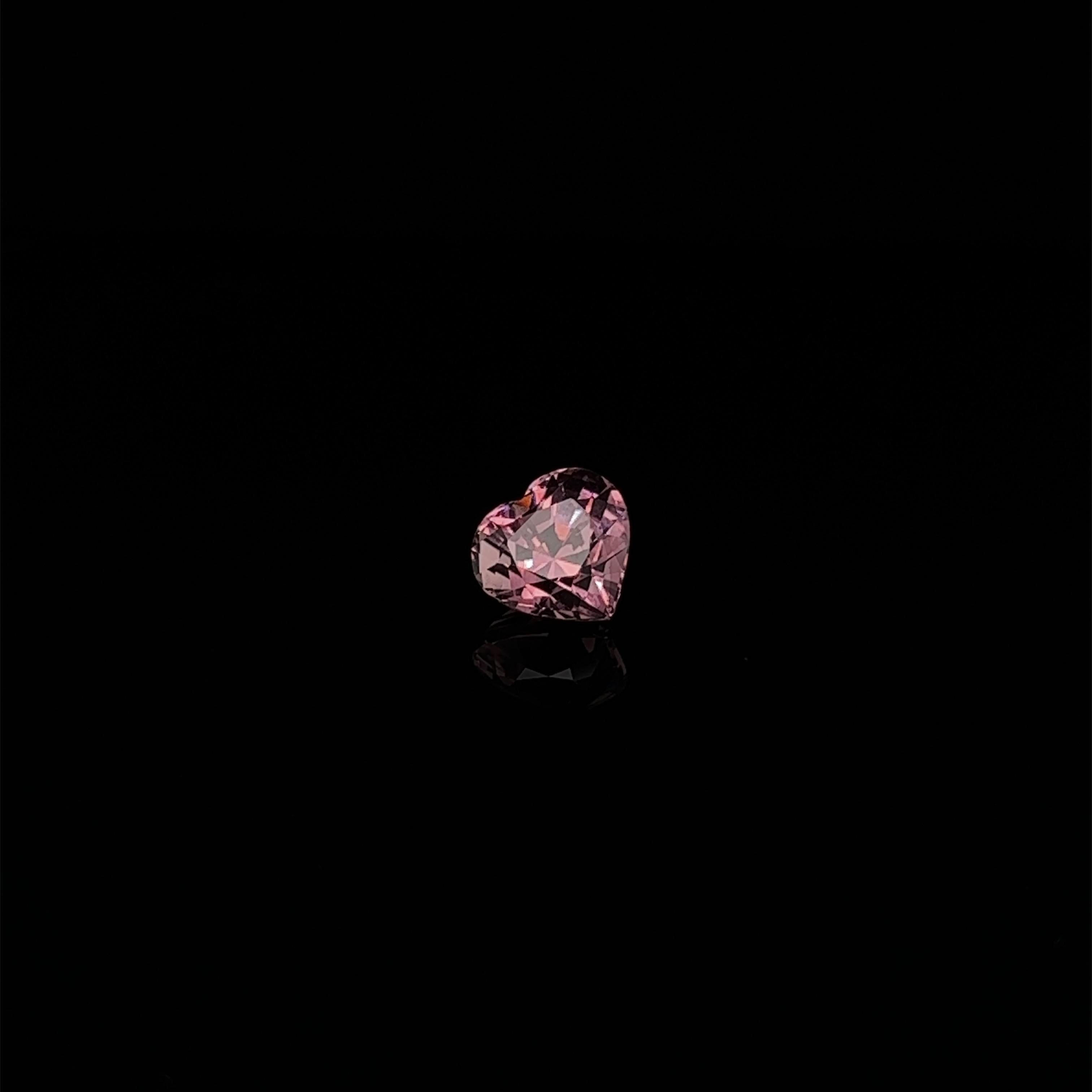 Modern Pink Heart Tourmaline Loose Stone 2.92cts 'Many More' For Sale