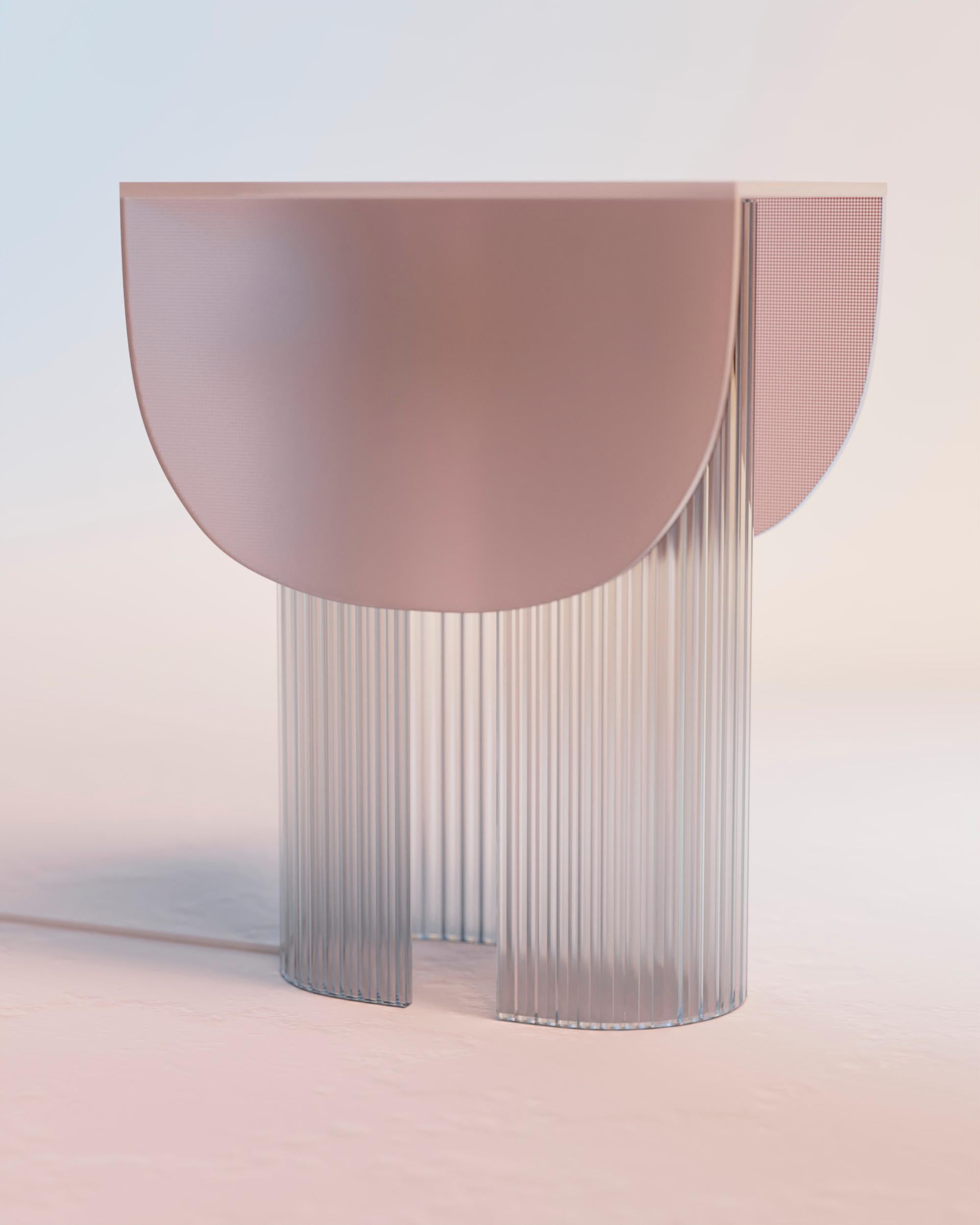 Post-Modern Pink Helia Table Lamp by Glass Variations For Sale