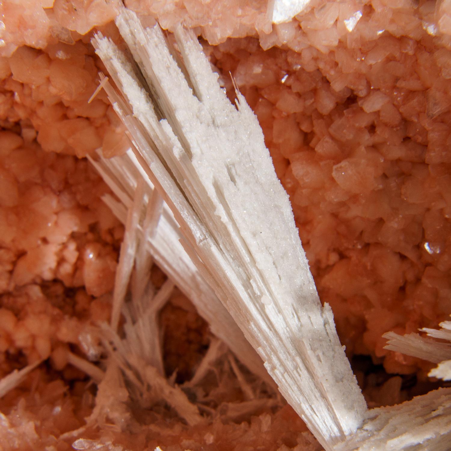 Contemporary Pink Heulandite with Scolecite Geode From Nasik District, Maharashtra, India For Sale