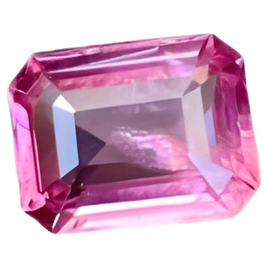 Pink Hued Loose Spinel 2.20 carats Emerald Cut Natural Brumes Gemstone For Sale