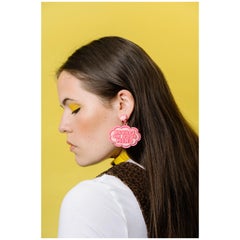Pink I KNOW Hand-made Earrings by Dominque Renée