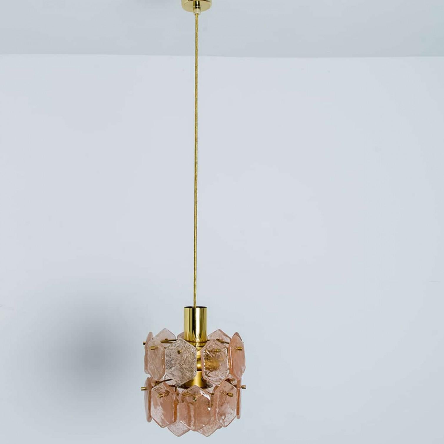 Araña de cristal rosa hielo de Kalmar Franken, 1960 en venta 9