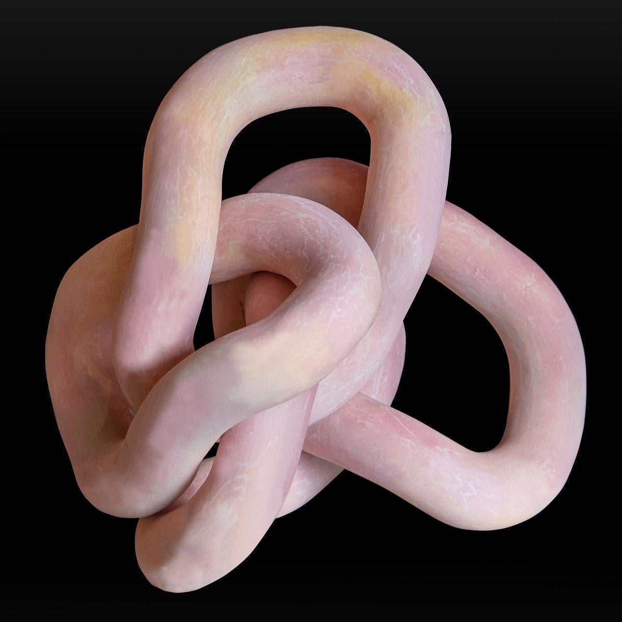 Pink Iilusion by Hua Wang, a Contemporary Interlinked Ceramic Sculpture, 2019 1