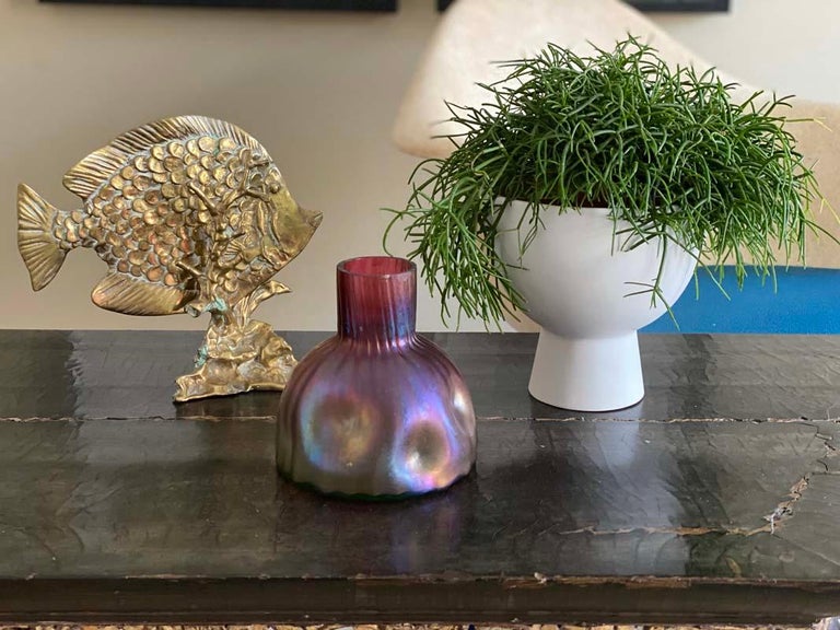 Pink Iridescent Art Nouveau Glass Vase in the Style of Loetz For Sale at  1stDibs | loetz glass vase, iridescent glass vases, loetz iridescent glass  vase