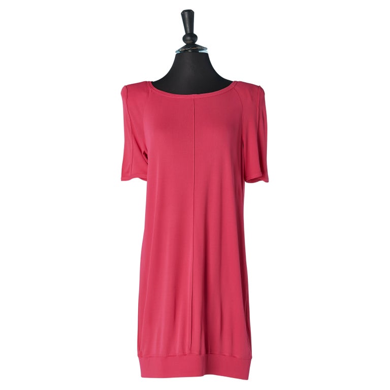 mugler jersey dress Illusion Asymmetric Stretch-jersey And Tulle Mini Dress