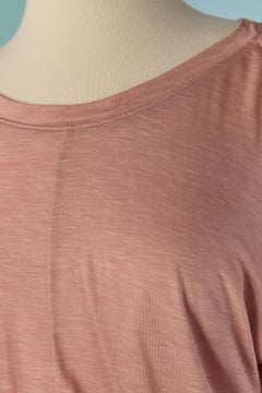 Pink jersey tee-shirt dress with embellishment ALEXANDRE VAUTHIER