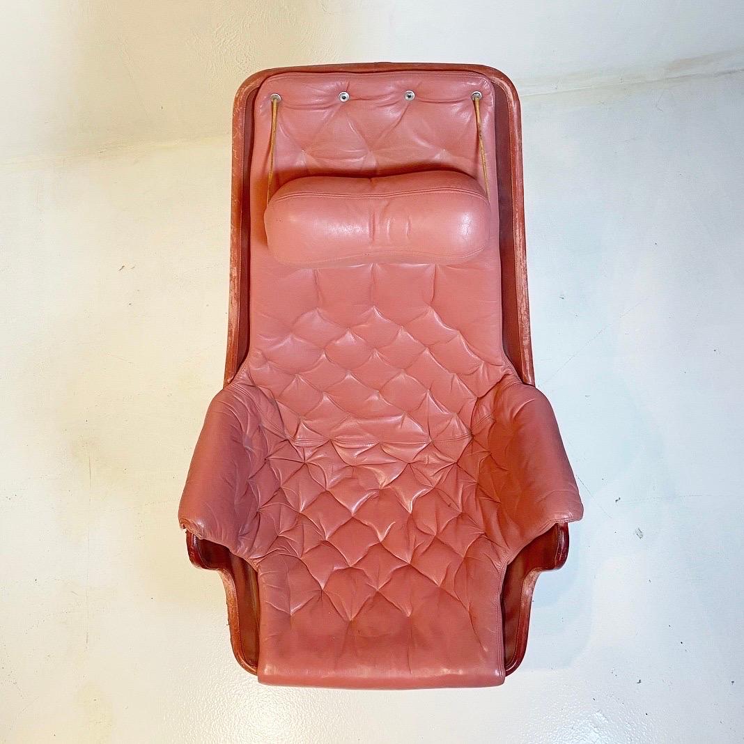 Swedish Pink Jetson Chair by Bruno Mathsson for DUX, Sweden Early 1970s