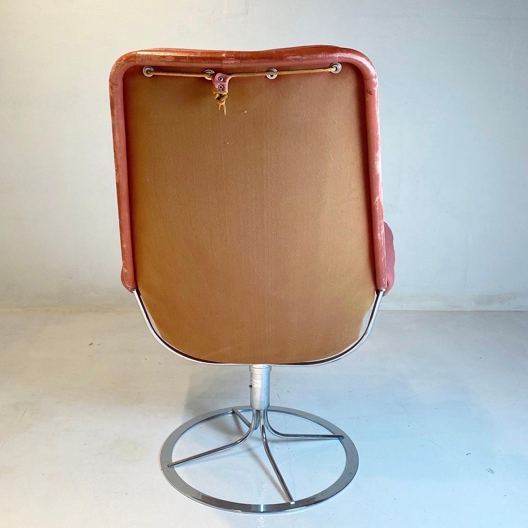 Pink Jetson Chair by Bruno Mathsson for DUX, Sweden Early 1970s In Fair Condition In Haderslev, DK